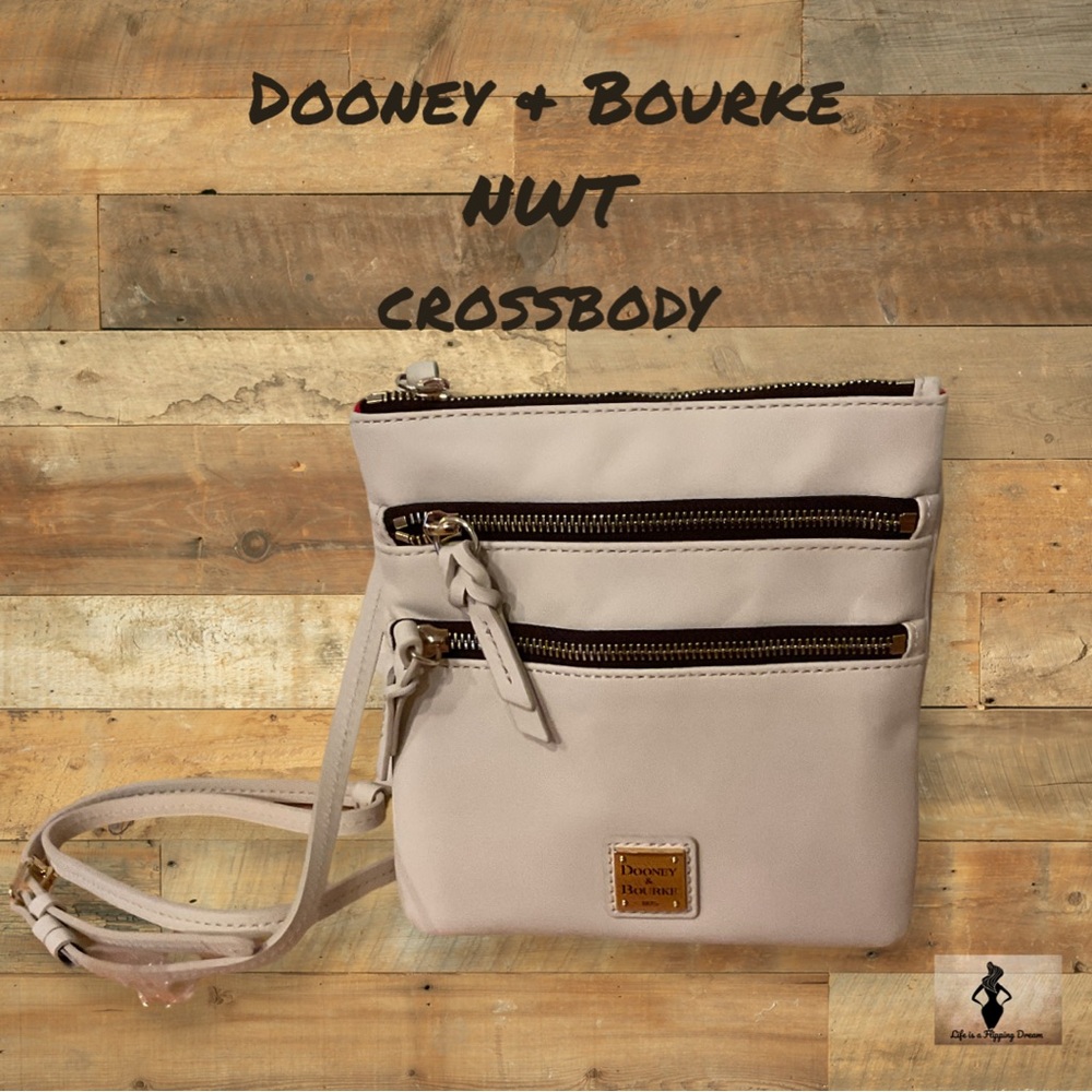 Dooney & Bourke Women’s Chalk Colored Leather New With Tags Crossbody